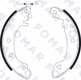 FOMAR FRICTION fo9076 -  Комплект тормозных колодок